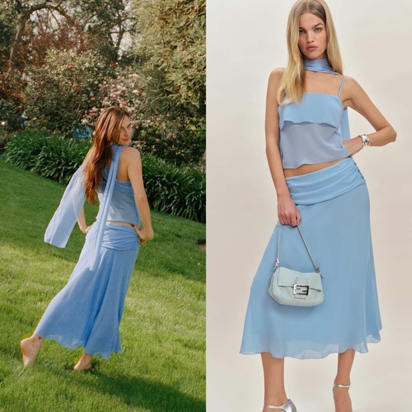 REFORMATION x Devon Lee Carlson Olivia Low Rise Skirt - Picture 2 of 9